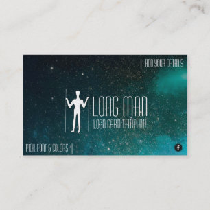 Geoglyph Symbol - Long Man Simple Logotyp Visitkort