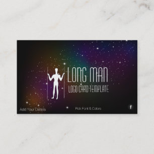 Geoglyph Symbol - Long Man Simple Space Logotyp Visitkort