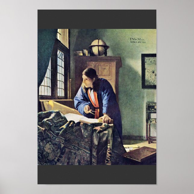 Geografen, av Johannes Vermeer. Poster (Framsidan)