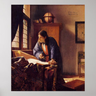 Geografen av Johannes Vermeer Poster