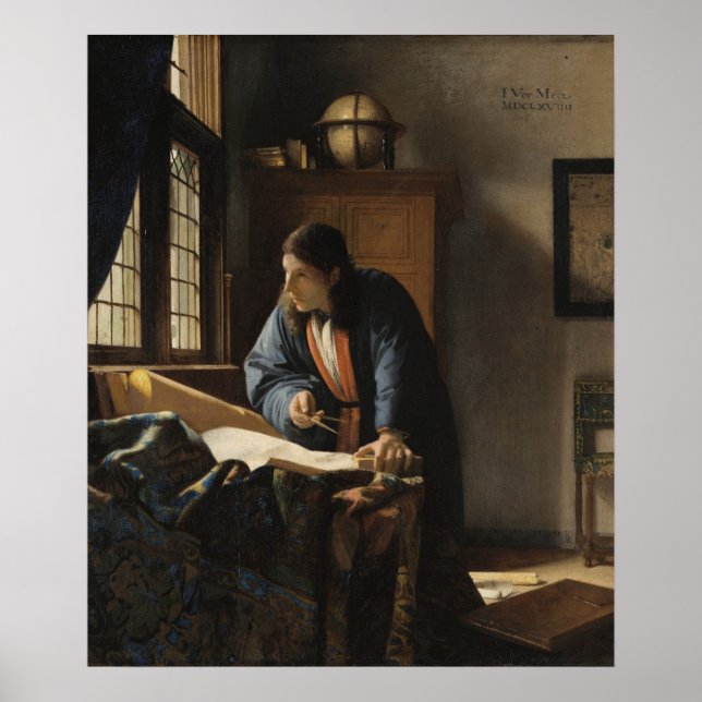 Geografen - Vermeer Poster (Framsidan)