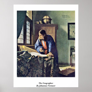 Geografen. Vid Johannes Vermeer Poster