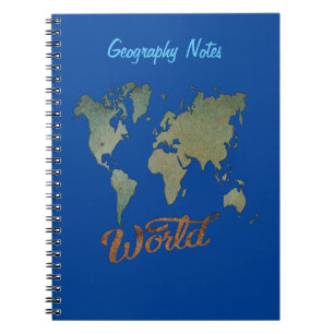 Geografi anteckningsbok för studenter & lärare: