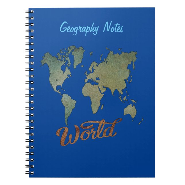 Geografi anteckningsbok för studenter & lärare: (Framsidan)