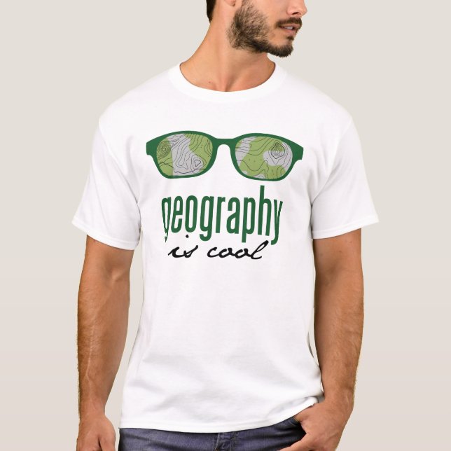 Geografi är kall tee shirt (Framsida)