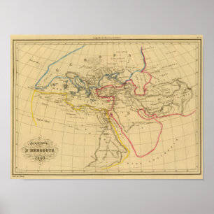 Geografi av Herodotus Poster