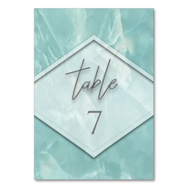 Geografi av skalmarmor, romantisk kalligrafi bordsnummer (Framsidan)