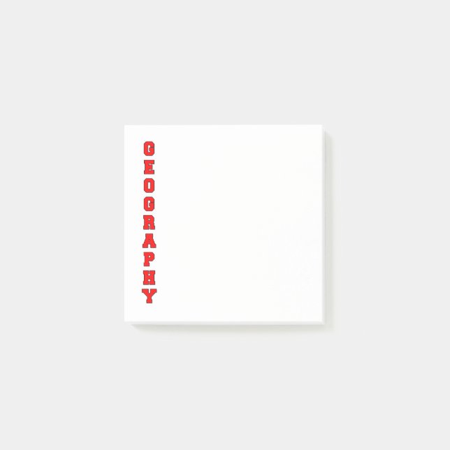 Geografi Post-it Block (Framsida)