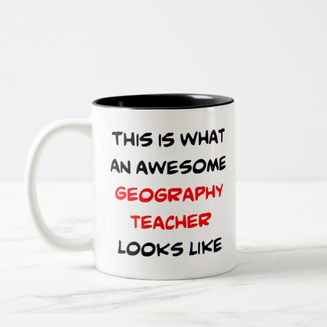 geografilärare, fantastisk Två-Tonad mugg (Vänster)