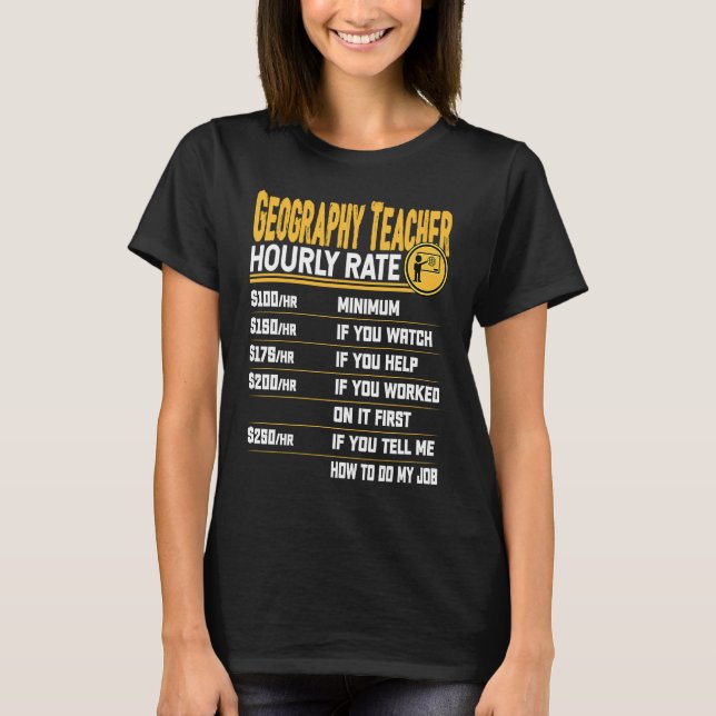 Geografilärare Instruktör Utbildare handledare per T Shirt (Framsida)