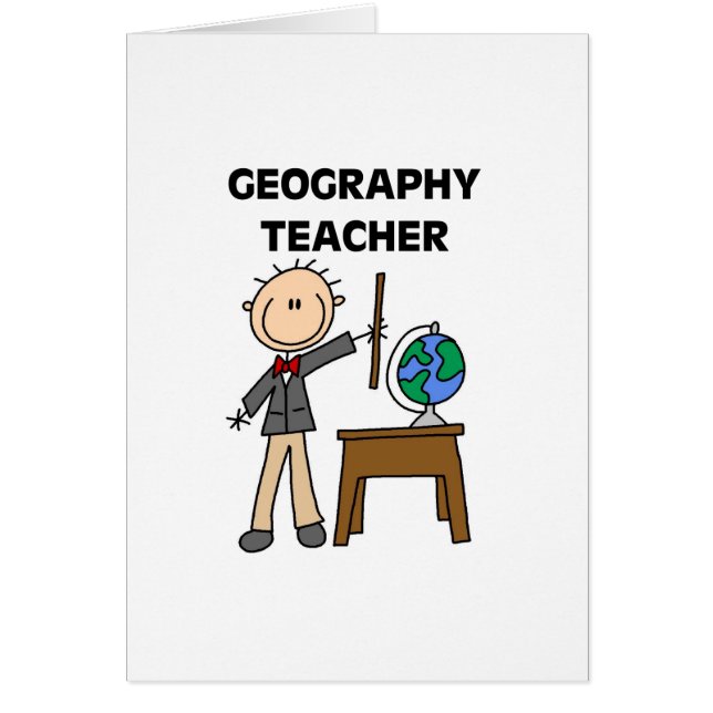 GEOGRAFILÄRARETshirts och gåvor Hälsningskort (Framsidan)