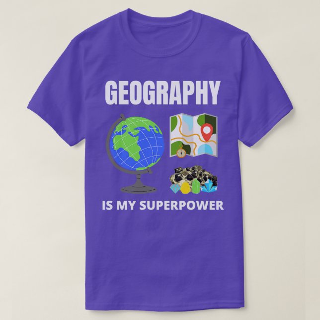 Geografin är min supermakt 2 t shirt (Design framsida)