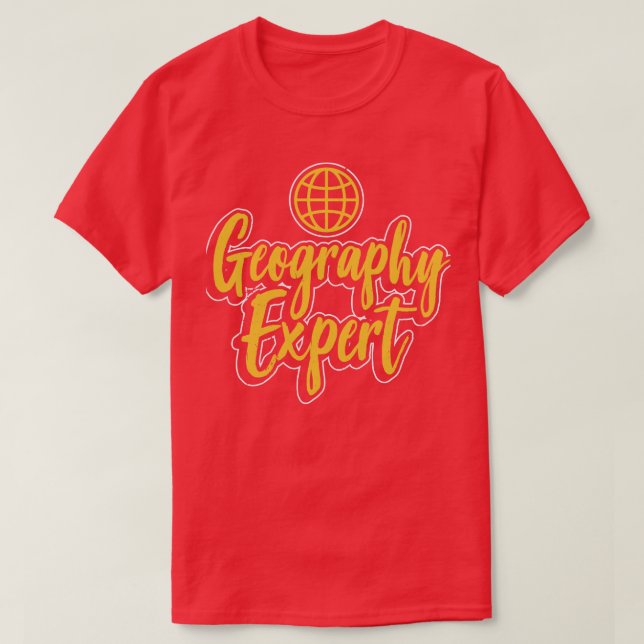 Geografisk expert Geo Geographer Student T Shirt (Design framsida)