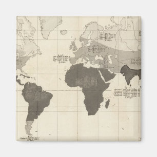 Geografisk fördelning av grönsaker magnet
