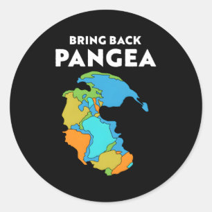 Geografisk geologi - återförening Pangea Runt Klistermärke