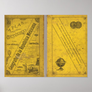 Geografisk karta poster