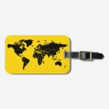 Geografisk kartmarkering bagageetikett personlig