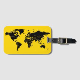 Geografisk kartmarkering bagageetikett personlig bagagebricka