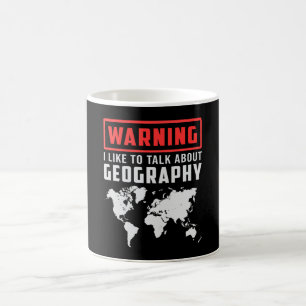 Geografisk lärarinna från Karta Continny World Gif Kaffemugg
