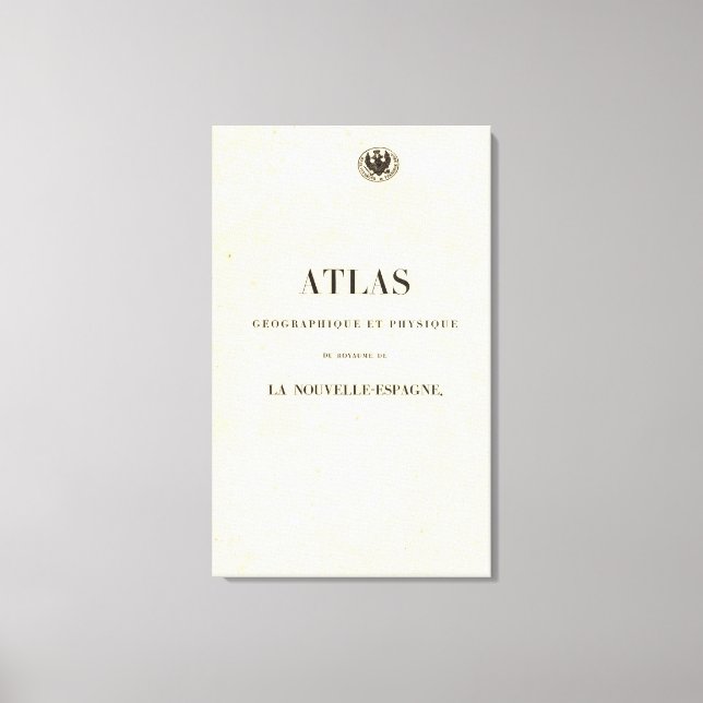 Geografisk och fysisk halvtitel Atlas Canvastryck (Framsida)