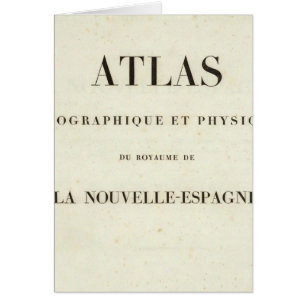 Geografisk och fysisk halvtitel Atlas Hälsningskort