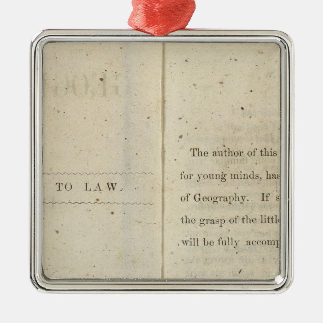 Geografisk prefektläsare för Dixie-barn Julgransprydnad Metall (Framsidan)