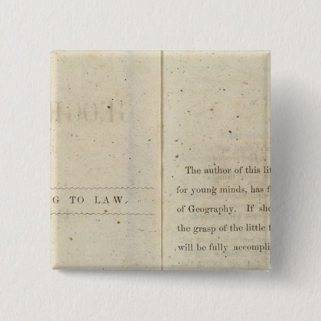 Geografisk prefektläsare för Dixie-barn Knapp (Framsida)