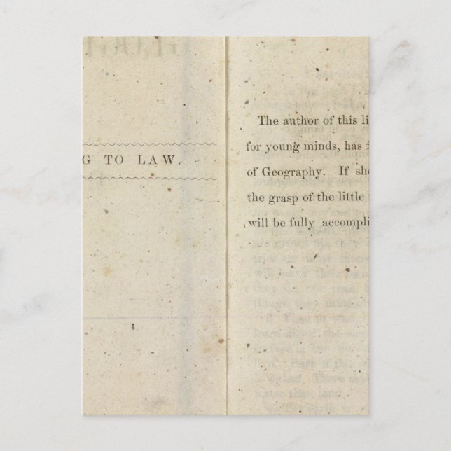 Geografisk prefektläsare för Dixie-barn Vykort (Framsida)