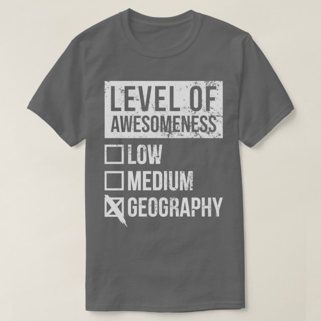 Geografisk underbara konstnivå t shirt (Design framsida)