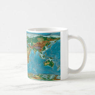 Geografisk världskarta kaffemugg