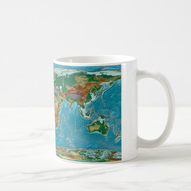 Geografisk världskarta kaffemugg (Höger)