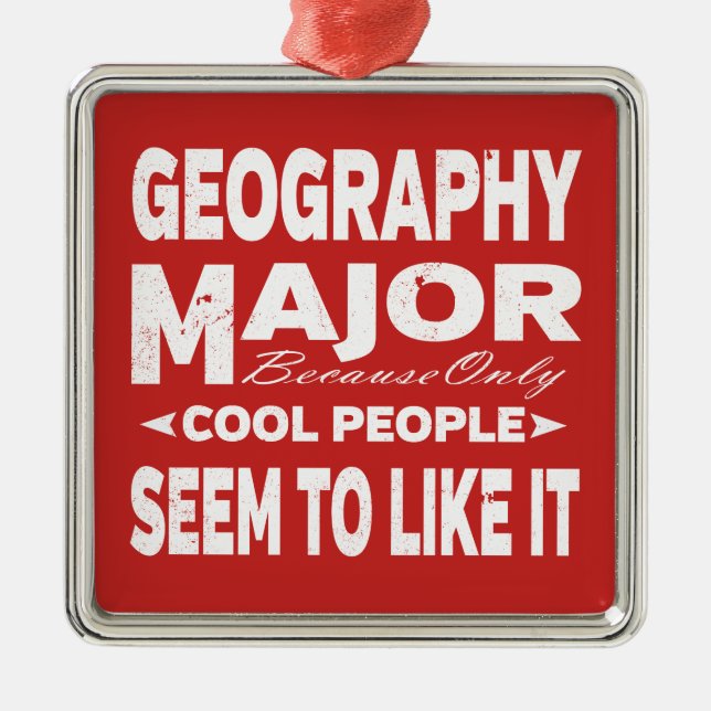 Geografiskt högskola endast för stora Coolor Julgransprydnad Metall (Framsidan)