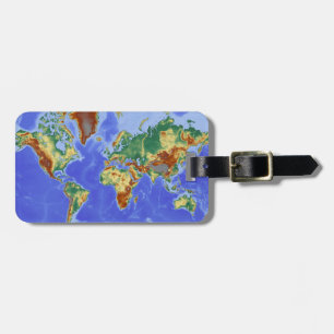 Geografiskt Internationell i Karta Bagagebricka