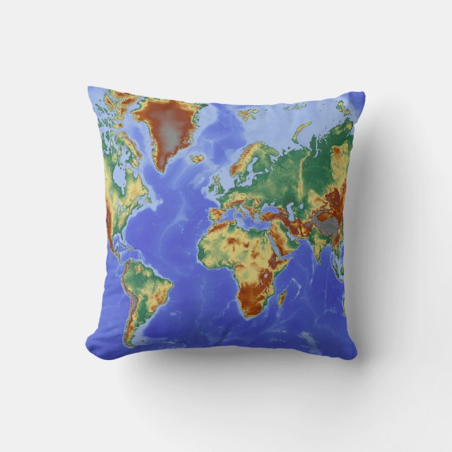 Geografiskt Internationell i Karta Kudde (Framsida)