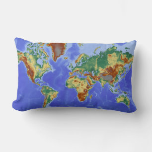 Geografiskt Internationell i Karta Lumbarkudde