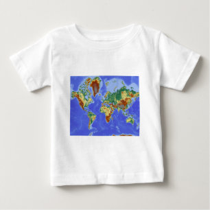 Geografiskt Internationell i Karta T-shirt