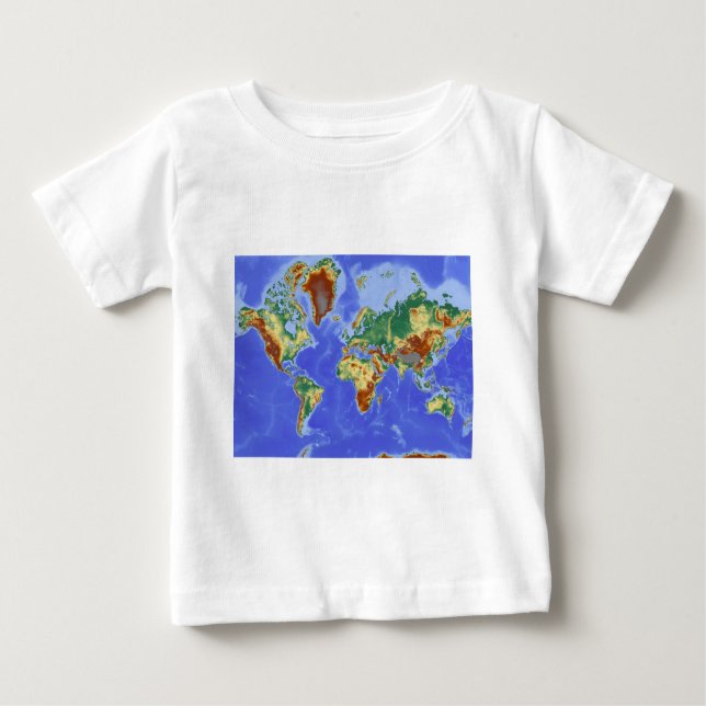 Geografiskt Internationell i Karta T-shirt (Framsida)