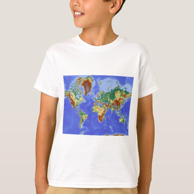Geografiskt Internationell i Karta Tee Shirt (Framsida)