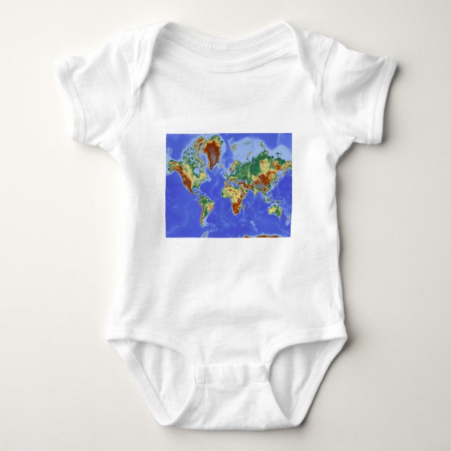 Geografiskt Internationell i Karta Tee Shirt (Framsida)