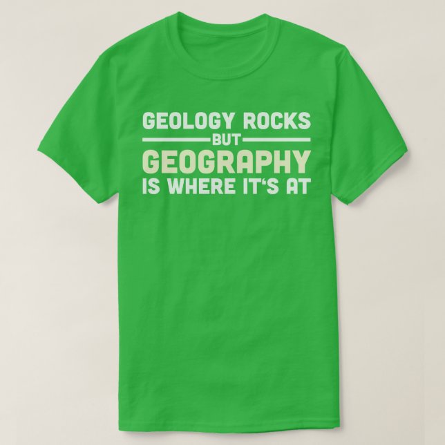 Geografiskt lyft Geographher Teacher Student T Shirt (Design framsida)