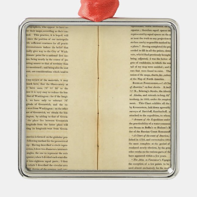 Geografiskt minnesmärke julgransprydnad metall (Framsidan)