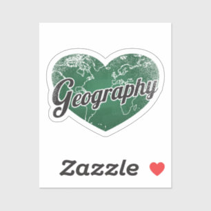 Geografiskt Retro Heart Blackboard Kärlek Klistermärken