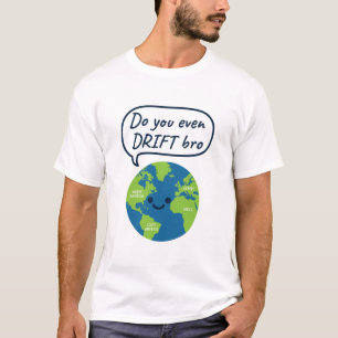 Geografiskt roligt, kontinentalt utlopp t shirt
