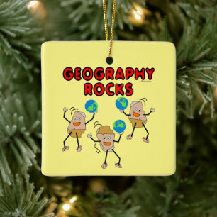 Geografiskt Sten Julgransprydnad Keramik