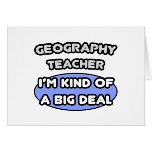 Geograflärare.. ett stort erbjudande hälsningskort