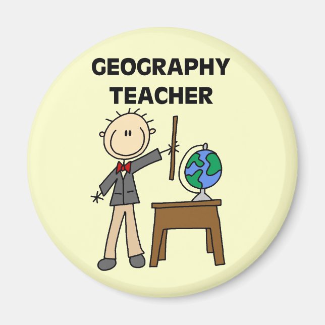GEOGRAFY TEACHER Tshirts and Gifts Magnet (Framsidan)