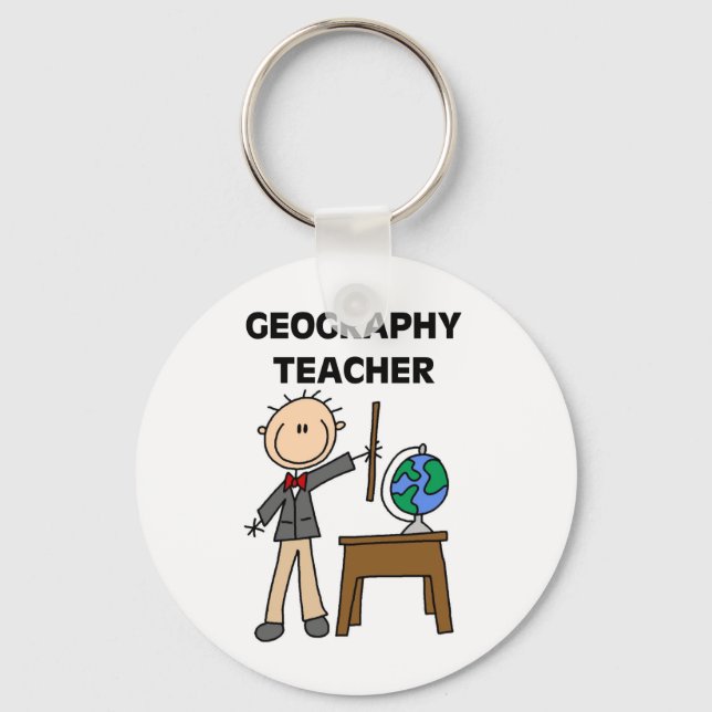 GEOGRAFY TEACHER Tshirts and Gifts Nyckelring (Framsida)
