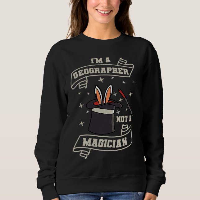 Geographer Not A Magcian Geography World Map Geolo T Shirt (Framsida)