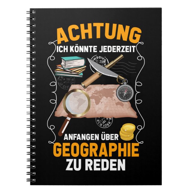 Geographie Schule Lustiger Lehrer Humor Anteckningsbok (Framsidan)
