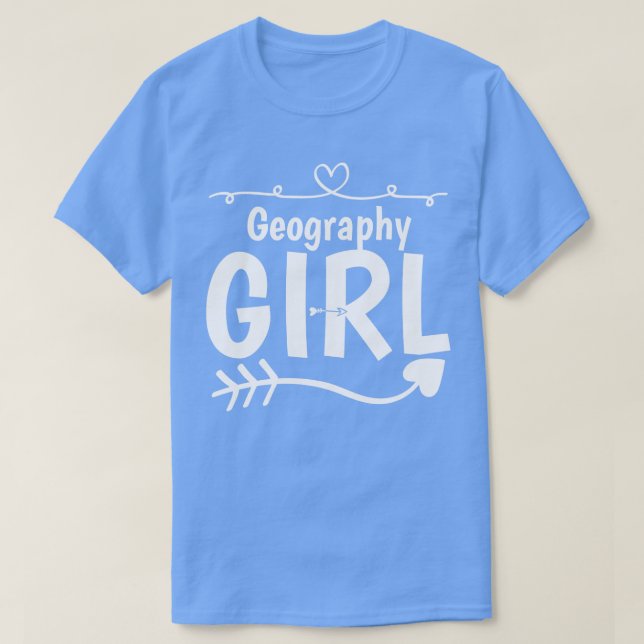 Geography Girl T Shirt (Design framsida)